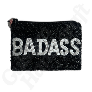 Porte-monnaie en coton perlé fait main, mini pochette élégante et amusante pour pièces de monnaie, cartes et essentiels, taille et couleur personnalisables, cadeau idéal pour - Product Image 1