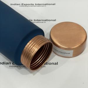 Botella de agua de cobre de primera calidad de 1 litro, ecológica, con estampado de seda, personalizable para uso en oficina. IEI 17 - Product Image 5