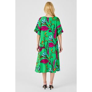 Abito a maglia con collo a U per ragazzi a manica corta stile Midi con motivo a foglia confezione singola - Product Image 5