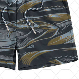 Hot Selling Men's French Terry Cotton <b>Gym</b> Shorts High Street Style with Elastic Waist <b>Rope</b> Strap Half Pants Pockets Eco-Friendly - Product Image 4