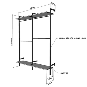 KQA68054 <b>Space</b>-<b>Saving</b> Rubberwood Clothes Rack Iron Frame Wooden <b>Hangers</b> for Wardrobe Clothing Store Standing Type Installation - Product Image 6
