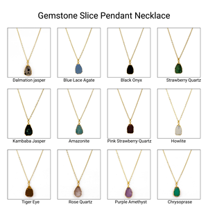 Tranche Howlite Gemstone Pendentif Véritable Or Électrolytique Minimaliste Collier Bijoux En Gros Approvisionnement - Product Image 4