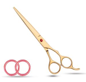 ชุดกรรไกรตัดขนสุนัขคุณภาพสูง ทนทาน ผลิตจากสแตนเลสอย่างดี สำหรับมืออาชีพ พร้อมอุปกรณ์จัดแต่งทรงผมอเนกประสงค์ รวมถึงกรรไกรแบบตรง - Product Image 4