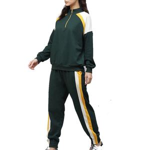 ชุดเซ็ตเสื้อฮู้ดดี้และกางเกงวอร์มผู้หญิง พิมพ์โลโก้ได้ ผ้าฟลีซคอตตอน 100% สไตล์สตรีทแวร์ ชุดลำลองฤดูหนาว - Product Image 2