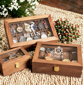 Custom <b>Watch</b> Storage <b>Case</b>, Personalized Walnut Wood <b>Watch</b> Box for Men Personalized <b>Watch</b> Box for Men, Custom Mens Jewelry Box - Product Image 1