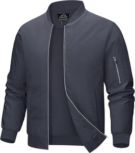 Chaqueta de bombardero de tela Taslan duradera, chaqueta de moda informal ligera y transpirable para hombre - Product Image 5