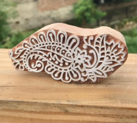 Stempel Kayu Ukiran Tangan Motif Paisley: Pencetakan Kain Bermotif Bunga