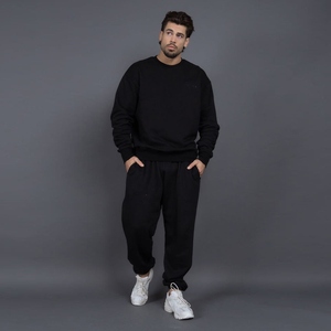 Ensemble de sweatshirts à capuche de jogging unisexe pour hommes à logo personnalisé pantalons de survêtement d'hiver à la mode fermeture à cordon logo avant - Product Image 4