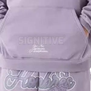 Conjuntos de gimnasio de invierno para hombre con logotipo personalizable talla XXL 100% algodón poliéster transpirable secado rápido Puff estampado de talla grande chándal - Product Image 6