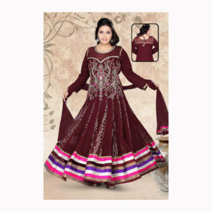 ชุดเดรสปาร์ตี้สไตล์ลำลองของผู้หญิงชุดเดรสสไตล์ปากีสถานชุดเดรสแฟนซีของผู้หญิงทำจากผ้าไหมและผ้าฝ้าย - Product Image 4