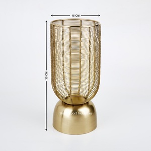 Latest Decorative Metal <b>Wire</b> <b>Flower</b> Vase for Event Party Wedding Decoration Gold Finished Tabletop <b>Flower</b> Vases - Product Image 6