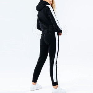 Chándal transpirable hecho en fábrica, chándales personalizados OEM para mujer, venta superior, precio barato, chándales de tela de algodón/poliéster para mujer - Product Image 2