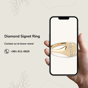 2024 Tendance Haute Qualité Diamant Pave Signet Bague de Fiançailles Classique Design Élégant pour les Fêtes - Product Image 3