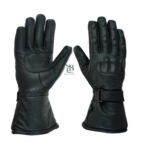 Gants en cuir longs de nouveau style pour hommes Gants Design uni OEM Gants en cuir véritable personnalisés à vendre Manufactures professionnelles - Product Image 5