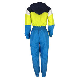 2024 logotipo personalizado 100% algodón rompevientos chándal chaqueta pantalón conjunto de alta calidad transpirable impermeable peso medio sólido OEM Unisex - Product Image 6