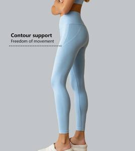 Tout nouveau sans couture de haute qualité Sport Pilates Leggings respirant taille haute hanche ligne formation Yoga Gym Legging pour les femmes - Product Image 4