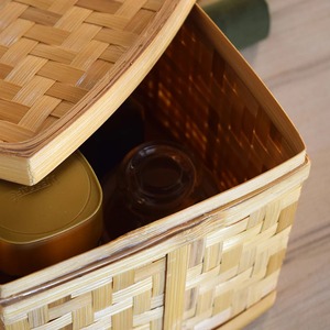 กล่องไม้ไผ่ทรงสี่เหลี่ยมพร้อมฝาปิดทำจากไม้ไผ่กล่องไม้ไผ่ธรรมชาติเป็นมิตรกับสิ่งแวดล้อมของตกแต่งโต๊ะในบ้านขายส่งจากเวียดนาม - Product Image 4