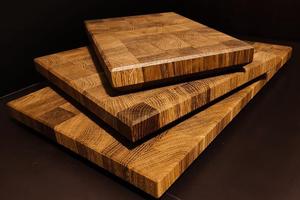 Planche à découper rectangulaire en bois d'acacia massif, faite à la main, durable, naturelle, pour légumes, fruits, viande, pain, cuisine, 1,2 cm - Product Image 4