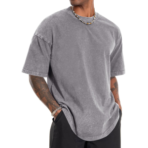 Camisetas de hombre de lavado con agua de tamaño personalizado de la mejor oferta camisetas de lavado con agua de timbre resistentes transpirables informales de nueva moda para adultos - Product Image 3