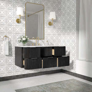 Buffets modernes en bois de qualité supérieure Ensemble de meubles et armoires prêts à être assemblés Salle de bains pour l'exportation Rangement pour hôtel et appartement - Product Image 4