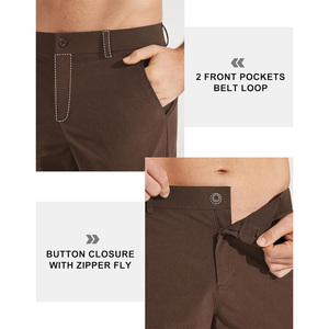 Pantalones de golf de tela elástica para hombre, bordado de ajuste personalizado, logotipo OEM, etiquetas personales, etiquetas para identidad de marca - Product Image 5