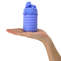 Bouteille d'eau pliable 12oz voyage logo de haute qualité personnalisé avec le service OEM prix d'usine