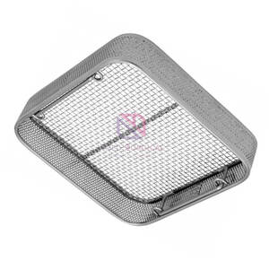 Panier latéral perforé en acier inoxydable de qualité supérieure avec base en fil métallique, manuel, réutilisable, durable, à usage médical pour le rangement et l'organisation - Product Image 4