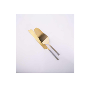 Serveur de gâteau en laiton plaqué or à poignée torsadée nouveau style fonction d'événement de meilleure qualité au prix de gros - Product Image 4