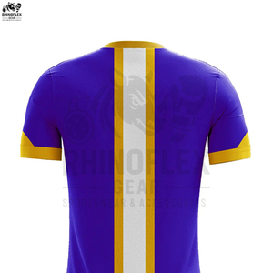 Uniforme de Fútbol Personalizado de Alto Rendimiento con Diseño de Transferencia Térmica, 100% Poliéster, Tejido Transpirable, Manga Corta, Cuello en V para Hombre - Product Image 6