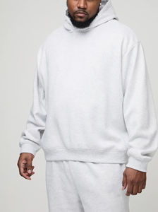 Survêtement polaire surdimensionné avec sweat à capuche et pantalon confortable élégant hiver tenue décontracté respirant Hip Hop pour hommes - Product Image 3