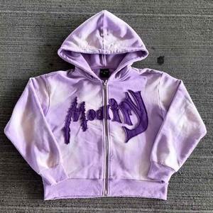 เสื้อสเวตเชิ้ตวินเทจซักได้ใส่ได้ทั้งชายและหญิงมีฮู้ดสำหรับผู้ชาย - Product Image 3