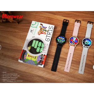 Montre connectée Microwear MA35, écran AMOLED 1,43 pouces, étanche IP68, boîtier métallique, bracelet en silicone, fonction de peinture IA, moniteur de santé - Product Image 3
