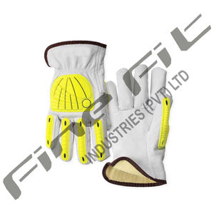 ถุงมือทำงานป้องกันการกระแทกถุงมือทำงานหนังวัวแยกแผ่นหนังวัวป้องกันการกระแทกเพื่อความปลอดภัย - Product Image 1