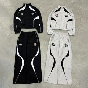 Chándal Cortavientos de Nailon/Poliéster con Logotipo Personalizado, Talla Grande, Pantalón Elástico y Chaqueta con Cremallera, Nuevo Diseño de Invierno para Hombre - Product Image 4