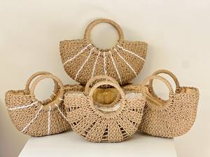 Nueva Llegada: Bolsos de Hombro Ecológicos de Jacinto de Agua Estilo Vintage, Duraderos, Hechos a Mano, con Patrones Sutiles de Flores, Dos Asas, Abiertos - Product Image 2