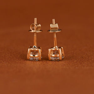 Nouvelle arrivée en gros Simple à la mode 925 en argent Sterling coupe ronde Moissanite diamant boucles d'oreilles bijoux femmes - Product Image 4