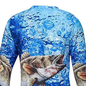 เสื้อฮู้ดตกปลาแขนยาวป้องกันแสงแดดพร้อมหน้ากาก ขายส่ง เสื้อเจอร์ซีย์ตกปลาแบบซับลิเมชั่นแขนยาว เสื้อตกปลาผู้ชาย - Product Image 6
