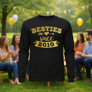 2010 Best Friends Since - Camiseta premium de manga larga para el grupo, para celebrar el aniversario de la amistad - Product Image 3