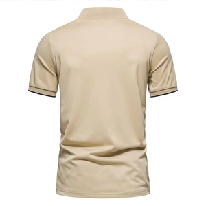 T-shirt pour homme en coton 100% de haute qualité, tricoté, avec impression personnalisée et broderie de logo - Product Image 3