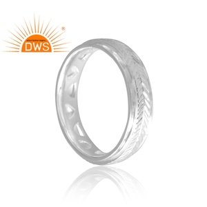 Nuevo diseño de anillo de banda de avión de boda de plata esterlina diseño personalizado joyería para mujer regalo para ella - Product Image 2