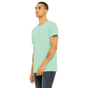 T-shirt unisexe à manches courtes Heather Mint CVC-52% Airlume Coton peigné, 48% Poly, 4.2 oz - Product Image 2