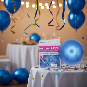 Party Love Latex <b>Balloons</b> 30cm Blue Metallic <b>25</b> pcs/bag - Product Image 3