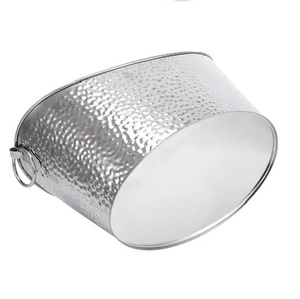 PVD & Plated Finishing Stainless Steel Wine Beer & Champagne Bucket For Bars & <b>Kegs</b> Hammered Ice Bucket - Product Image 2