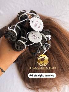 100% ชุดต่อผมมิงค์สไตล์กัมพูชาอินเดียบริสุทธิ์22 ''COLOUR มัดผมแบบตรง #4ผู้บริจาคคนเดียวจากอินเดีย - Product Image 5