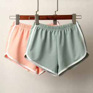 Short en polaire décontracté taille moyenne pour femmes, respirant, séchage rapide avec décorations en dentelle, motif imperméable de BD - Product Image 3