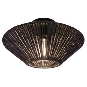 Lámpara de techo con cordón de seda negra Laos 400mm E27 40W (Jueric 10506) - Product Image 1