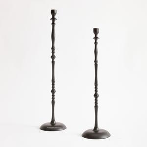 Juego de 3 portavelas cónicos altos de Metal con acabado negro para decoración de fiestas y eventos de Navidad, cono de vela de mesa - Product Image 2