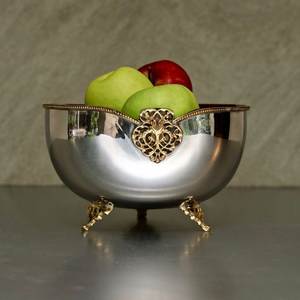 Cuencos de Acero Inoxidable Hechos a Mano Personalizados, Acabado Mate Antiguo, Base de Madera, Ecológicos, para Servir en Fiestas, Frutas, Ensaladas, Mesa - Product Image 4