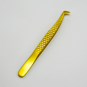 Extensión de pestañas profesional Pinzas de acero inoxidable Logotipo personalizado Pinzas de pestañas - Product Image 1