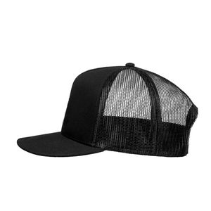 Casquette en maille de camion 100 polyester avec logo imprimé personnalisé Casquette de camionneur en mousse à impression bouffante 3d Snapback Casquette de camionneur en maille de couleur noire solide 2026 - Product Image 2